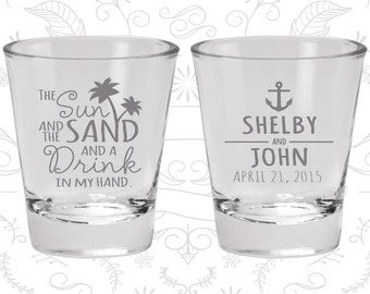 Custom Shot Glasses (C233) Personalized Shot Glasses, Shot Glasses, Shot Glass, Shot Glass Favors, Wedding Favor Shot Glasses