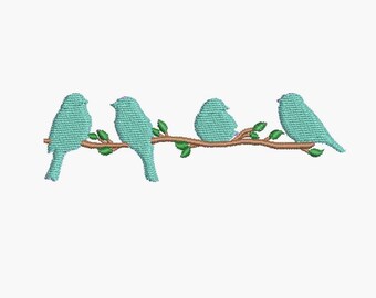 Instant download Machine Machine Embroidery design Silhouette bird
