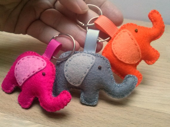 plush elephant keychain