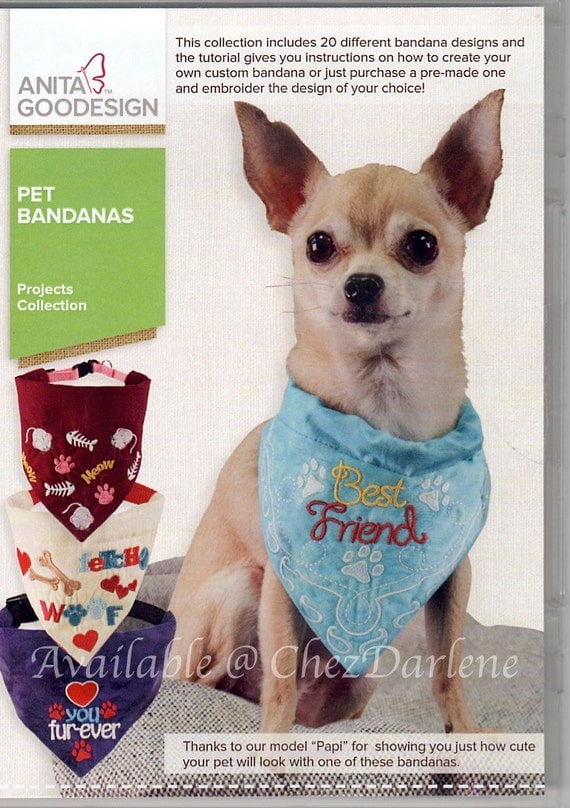 Machine Embroidery Designs / Pet Bandana Designs / In The Hoop