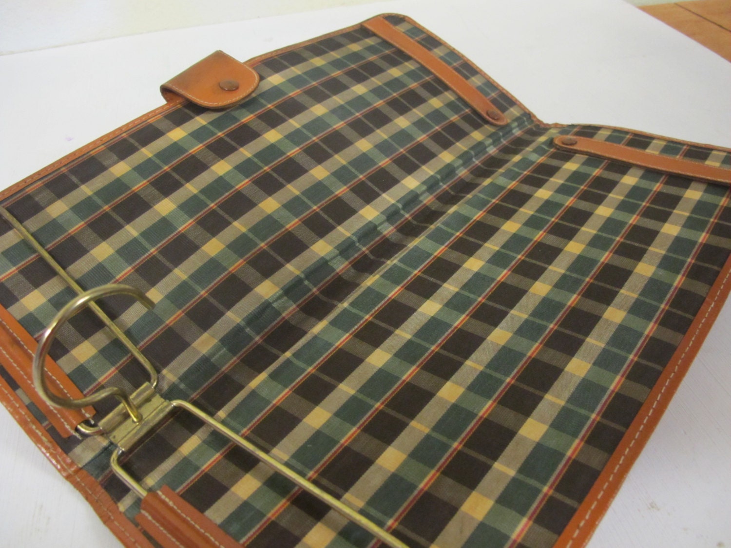 Mid Century Travel Case Leather Tie Case Tie Holder Travel