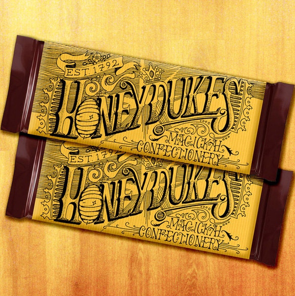 honeydukes harry potter printable chocolate bar by