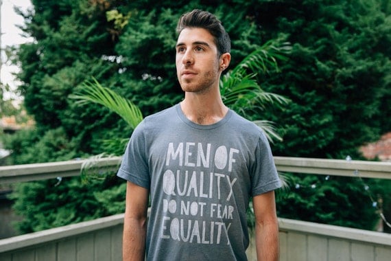 Men Of Quality Do Not Fear Equality T-Shirt - Slate