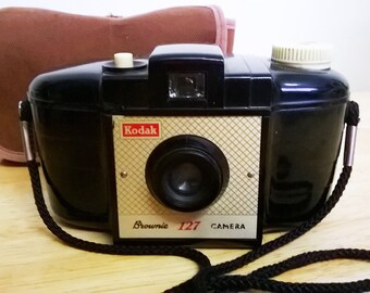 Vintage Kodak Brownie 127 Camera with Original Case
