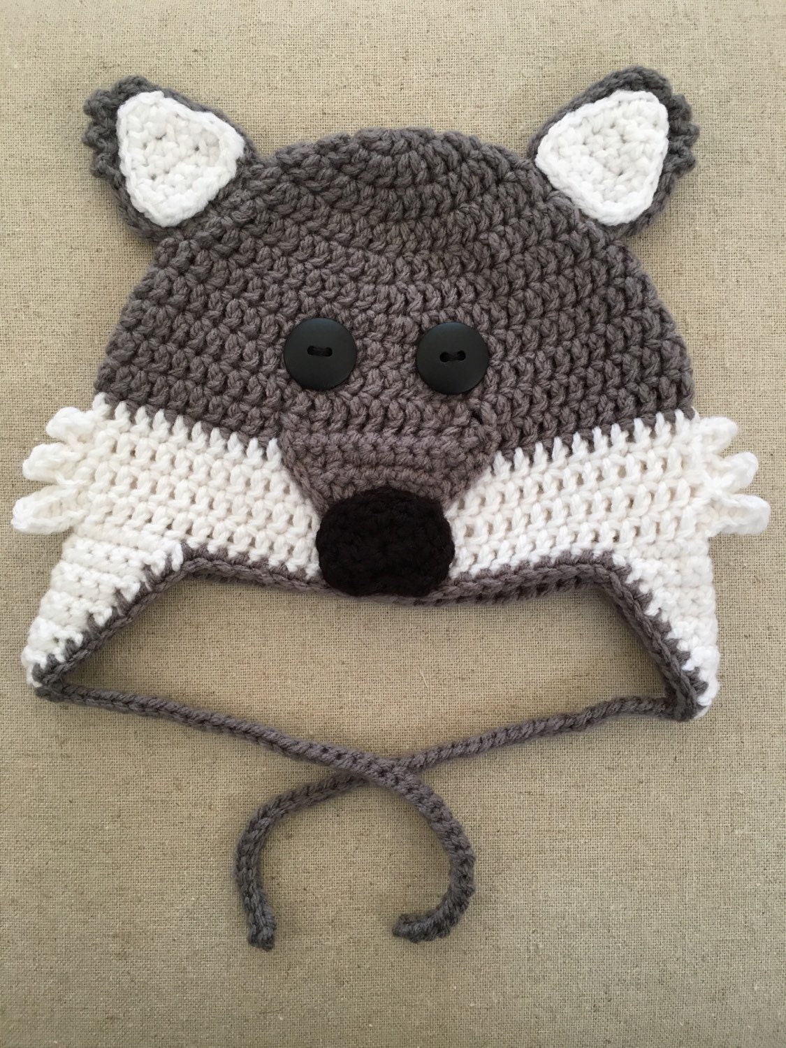 Wolf Hat by knotsontots1 on Etsy