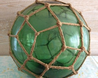 SALE - Extra Large Antique Hand-Blown Glass Fishing Float