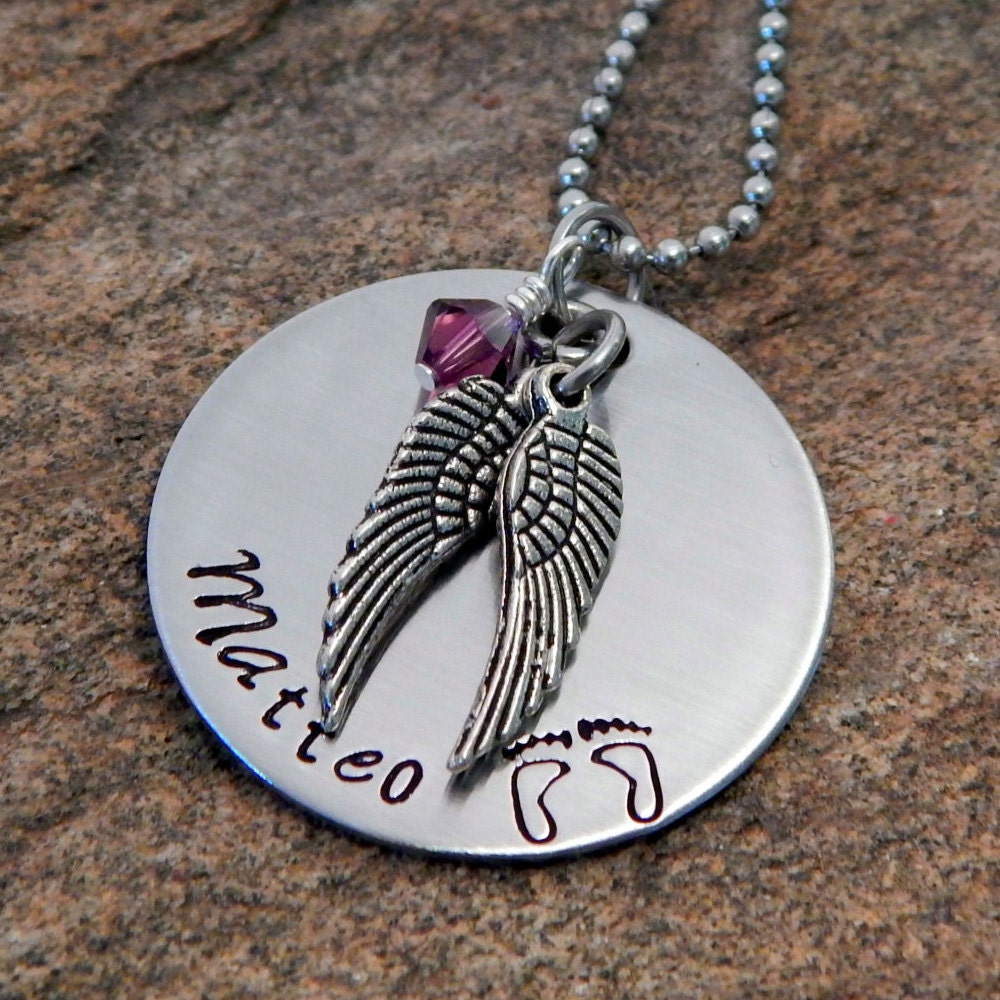 in memory of necklace personalized