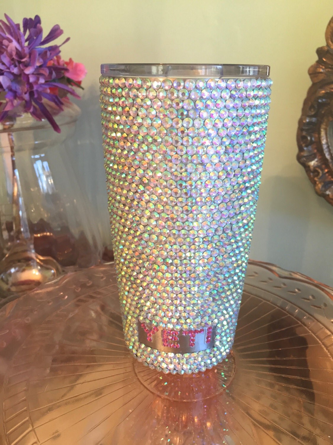 Rhinestone Yeti Rambler Tumbler 20 oz