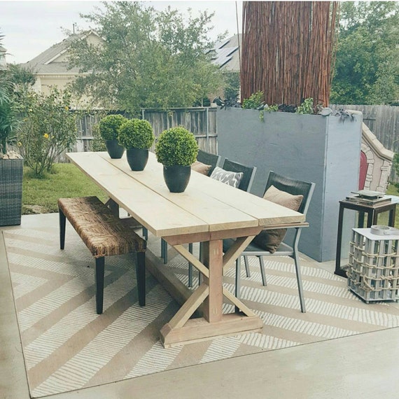 X Style Outdoor Patio Dining Table