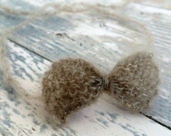 Newborn Baby Girl Headband, Baby Bow Headband, Newborn Mohair Halo Prop, Baby Girl Photo Prop, Newborn Props, New Baby Gift - 25 COLOURS