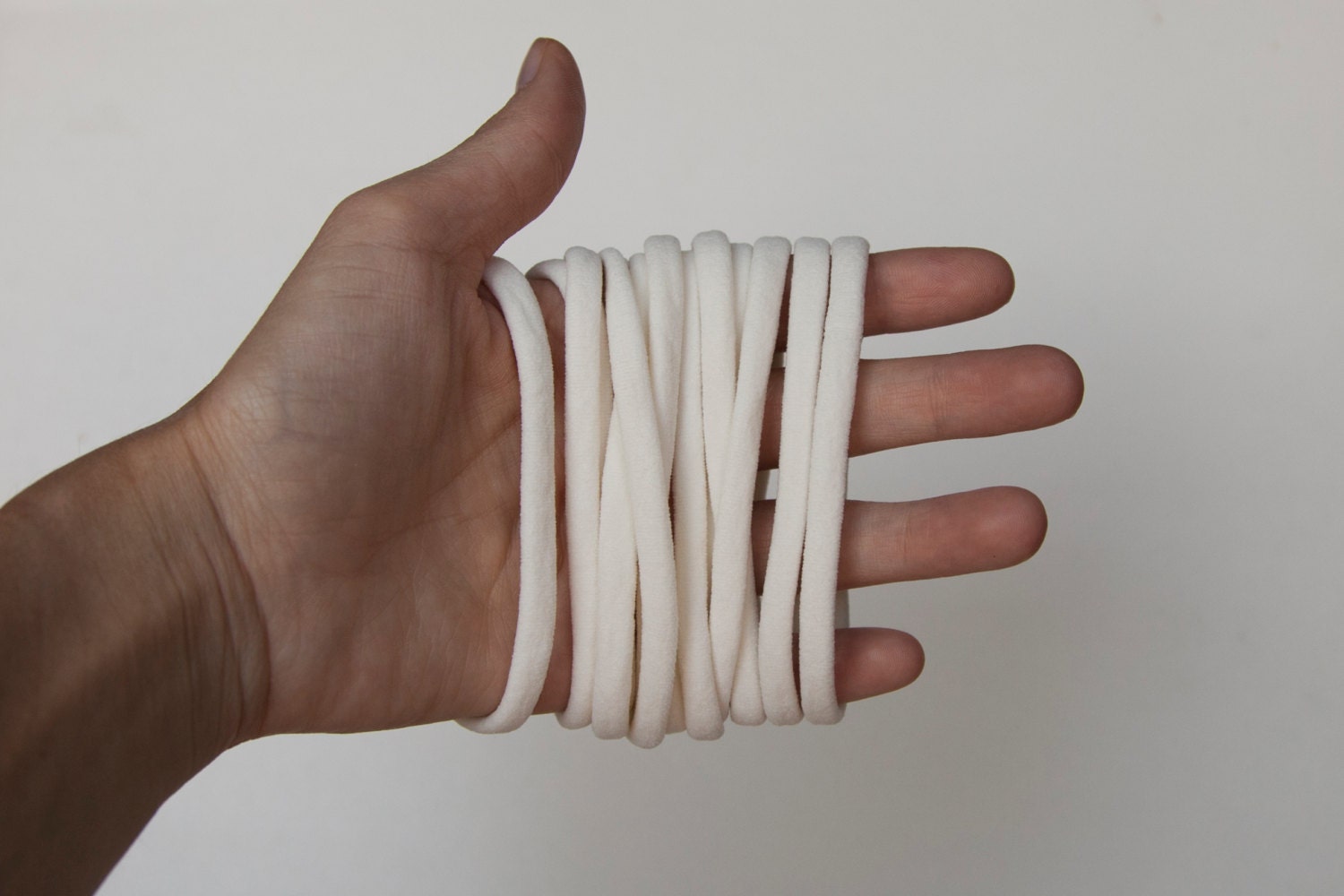 WHOLESALE Ivory Nylon headband bulk nylon One Size by LacoHandMade