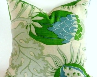 One Side or Both Sides Pillow Cover in Carnival Green