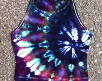 ICE DYE Crop Top Spiral Tie Dye
