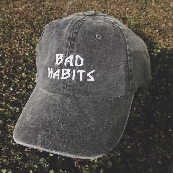 bad habits hat twill cap hat dad hat mom hat baseball style