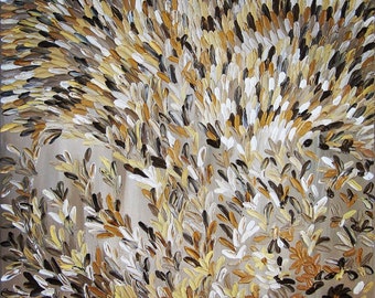Original Modern Abstract Texture Palette Knife Acrylic Painting "SPIKELETS".