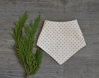 Red Polka Dot Bandana Bib - Baby Toddler Drool Bib