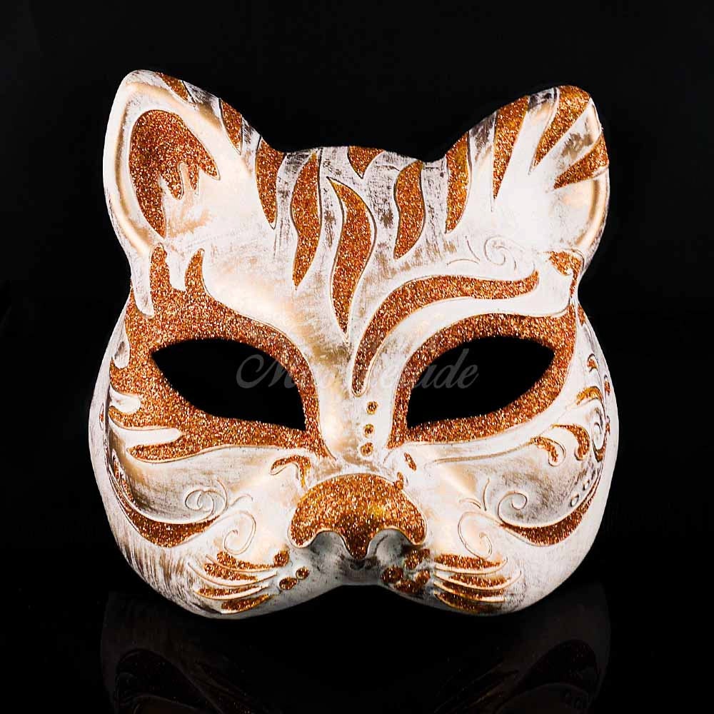 Gatto Cat Costume Masquerade Mask Mardi Gras Venetian Music