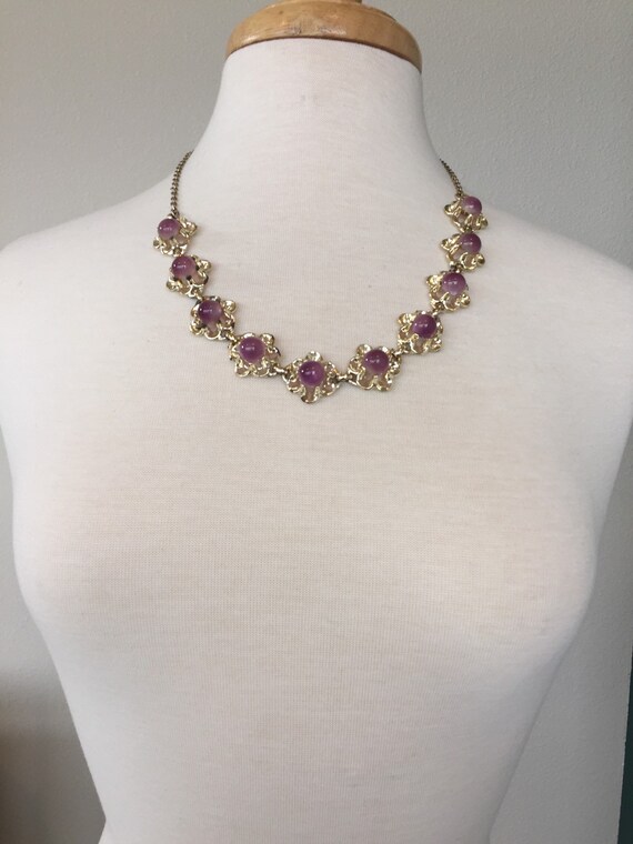 SALE Purple Moon Glow Necklace and Bracelet Set