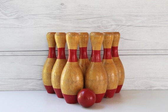 vintage bowling set