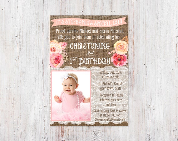 Baptism And Birthday Party Invitations 4