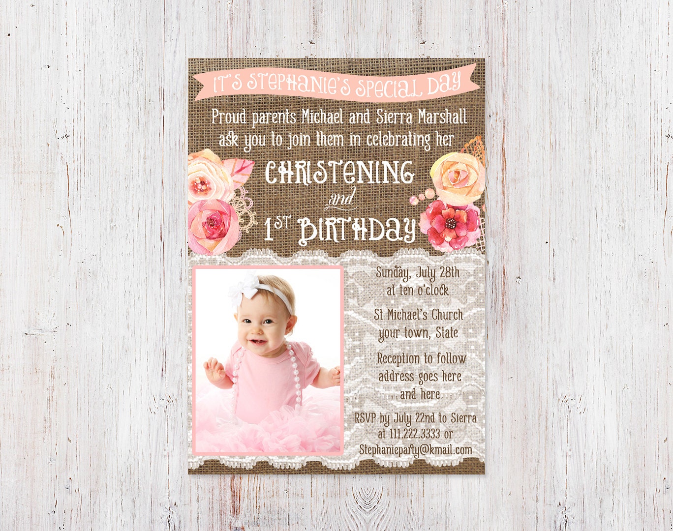 Birthday And Christening Invitation 2