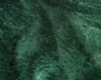 One Half Yard of Fabric - Hunter Green Crushed Velvet