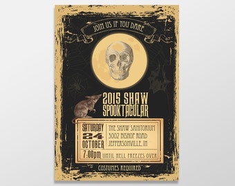 Adult Halloween Party Invitations, Halloween Invites, Halloween Bash, Vintage Halloween Invitations - PRINTED / PRINTABLE - Halloween Party