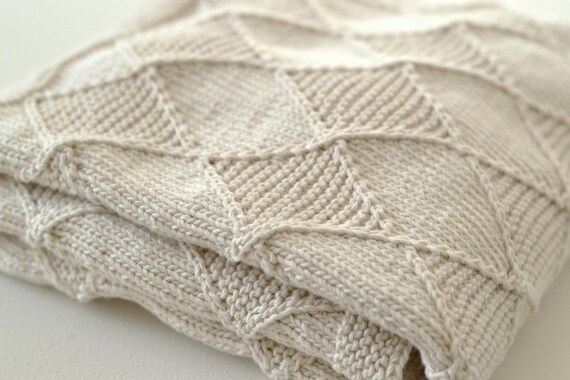 Baby KNITTING PATTERNS - Diamond Blanket from ...