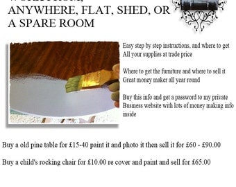 Easy start a business making shabby chic furniture from old un-wanted furniture