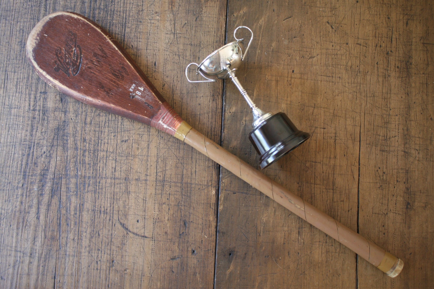 Vigoro Bat Wooden Lawn Game Rustic Industrial Primitive Games