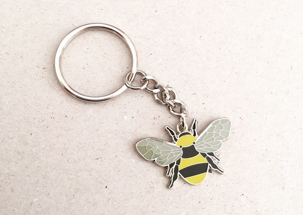 plush bee keychain