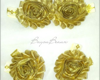 Newborn Gold Headband Newborn Footless Sandals Newborn Beach Set Newborn Gift Set Newborn Christening Set