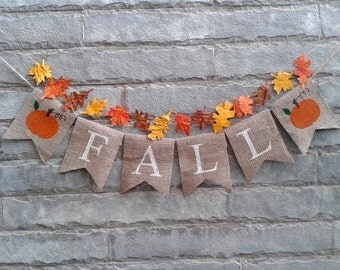 FALL Burlap banner - Fall banner, fall decor, Thanksgiving banner, Thanksgiving decor, Fall sign, Autumn banner, Holiday banner