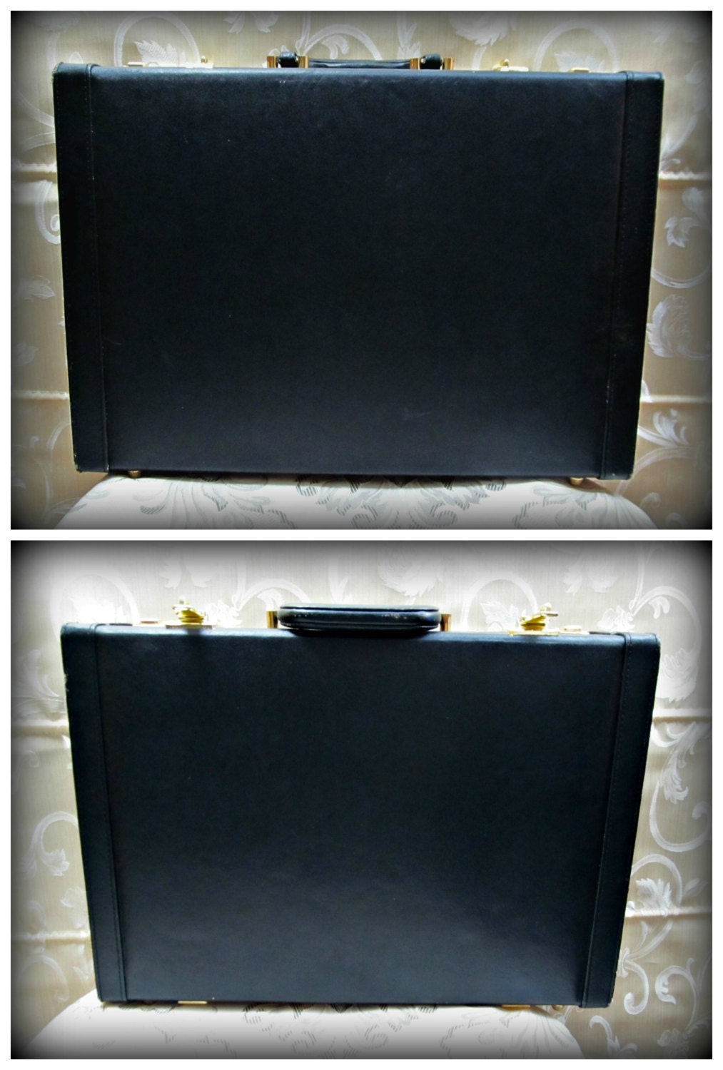 Leather briefcase Hard briefcase Men's leather