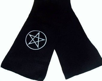 Yule Winter Scarf Set Pentagram Scarves Wiccan Pagan