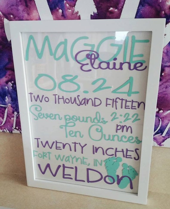 Baby Frame Baby Stats Custom Baby Frame Baby Stats Frame