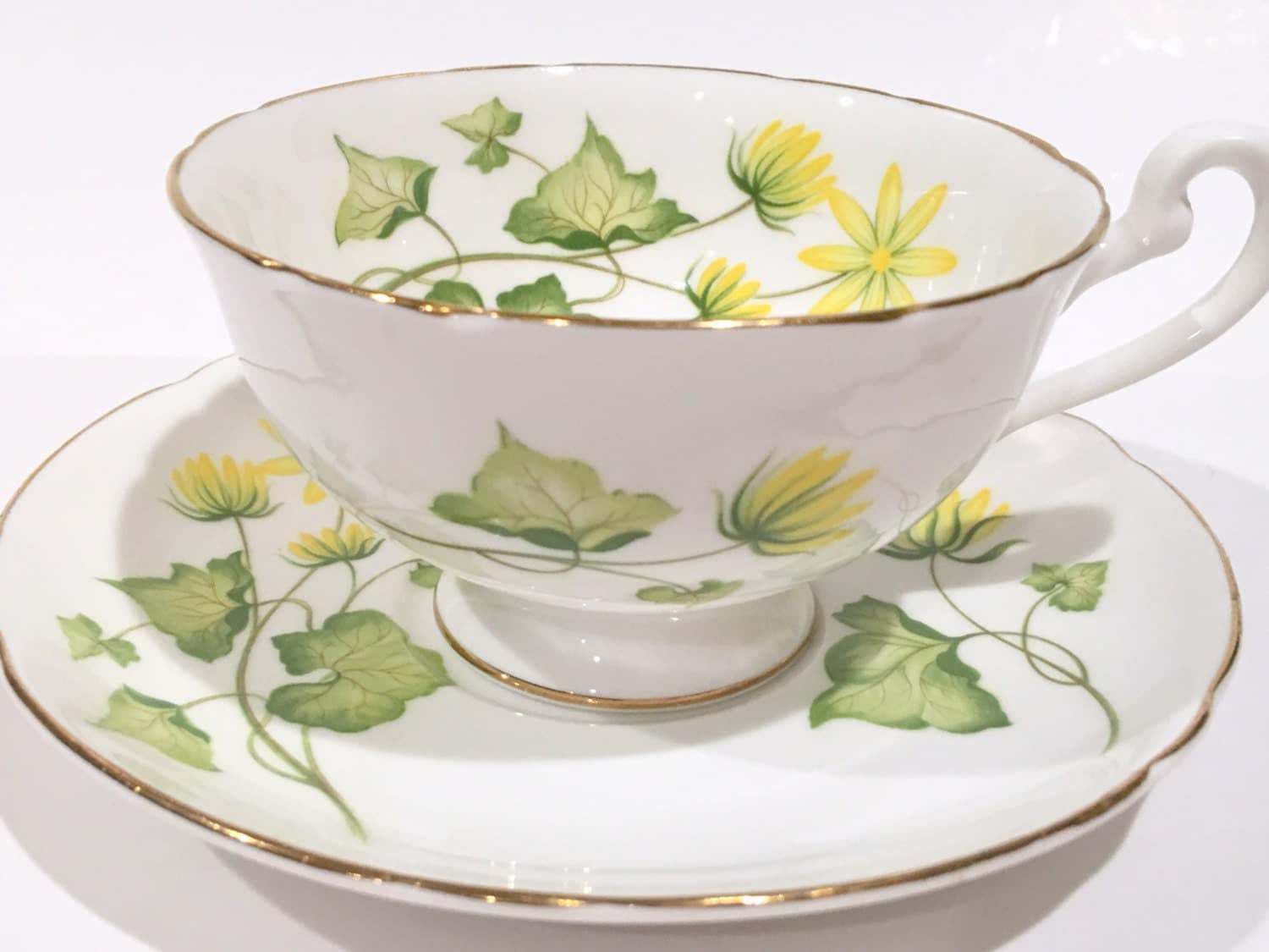 Celandine by Shelley Fine China, Tea Cup and Saucer, English Tea Cups