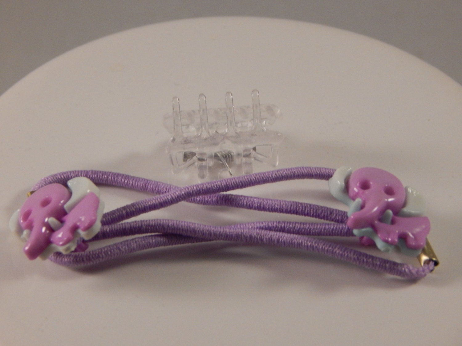 Pastel elephant elastics zoo safari themed ponytail holders