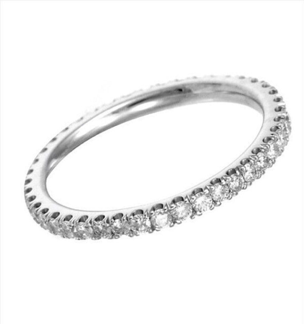 Diamond Eternity Band 14K Full Eternity Pave Diamond Ring