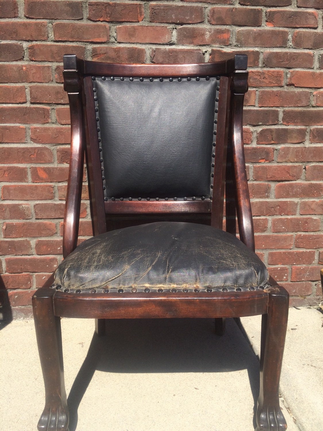 Antique Empire Chair Carved Bear Claw Feet by StoreFourandMore