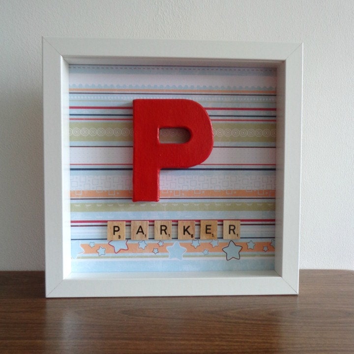 Personalised Initial Frame Nursery Framed Wall Art