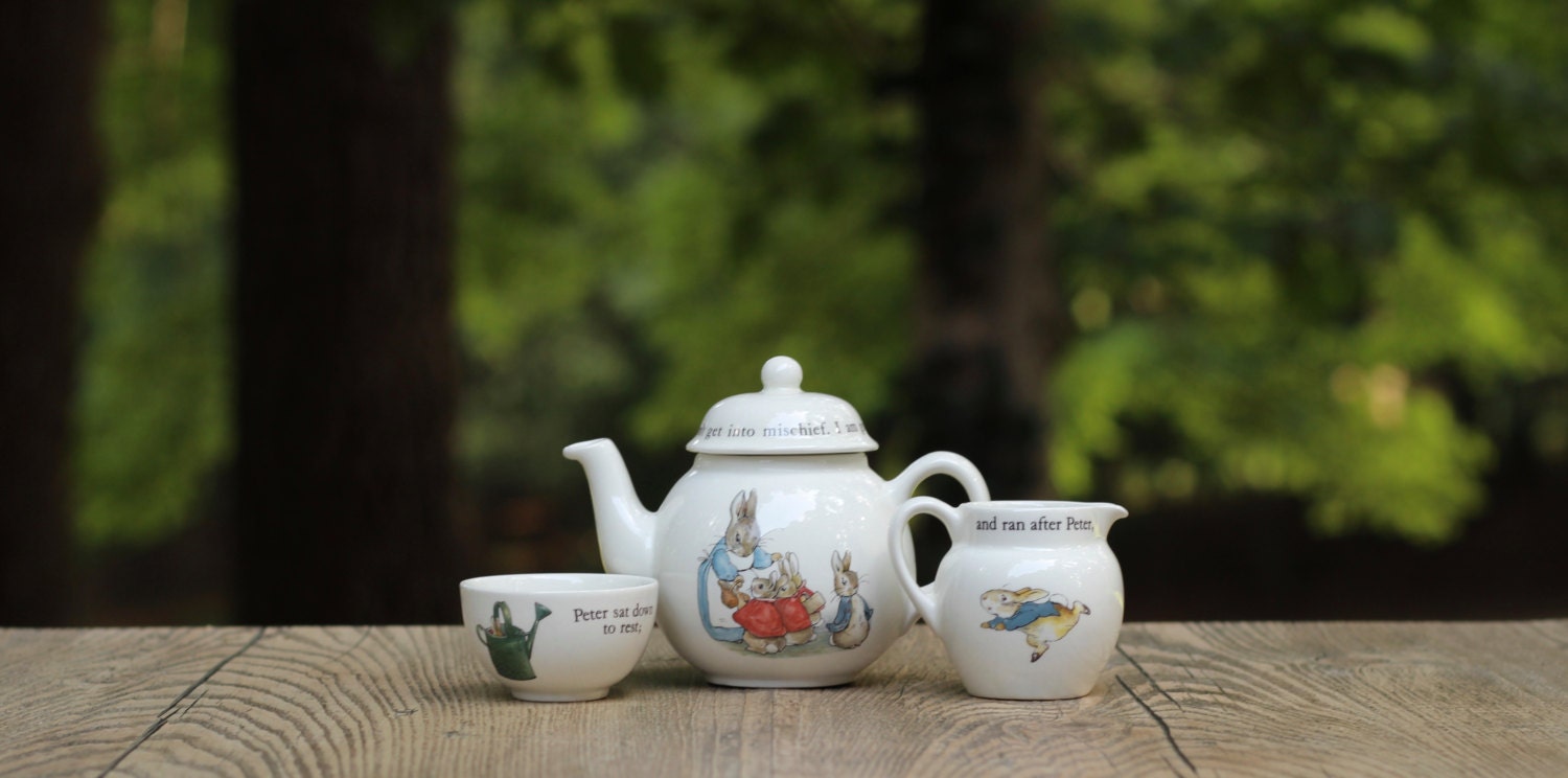 peter rabbit miniature tea set