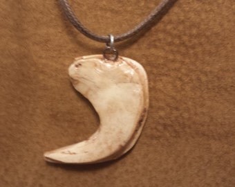 lion claw replica pendant african clay fierce silver