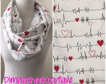 Heartbeat scarf- nurses scarf- nurse