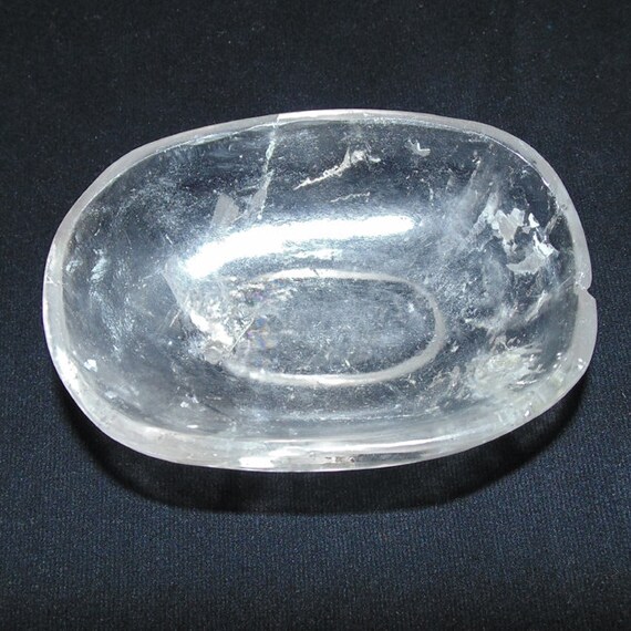 Crystal Quartz Bowl Carved Stone Bowl Clear Crystal by Vedka