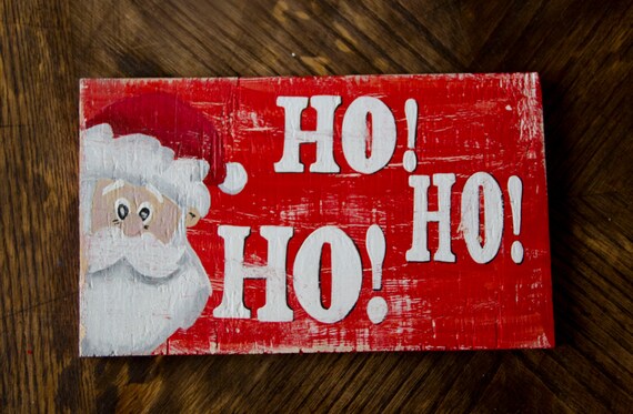 Santa with Saying wooden sign