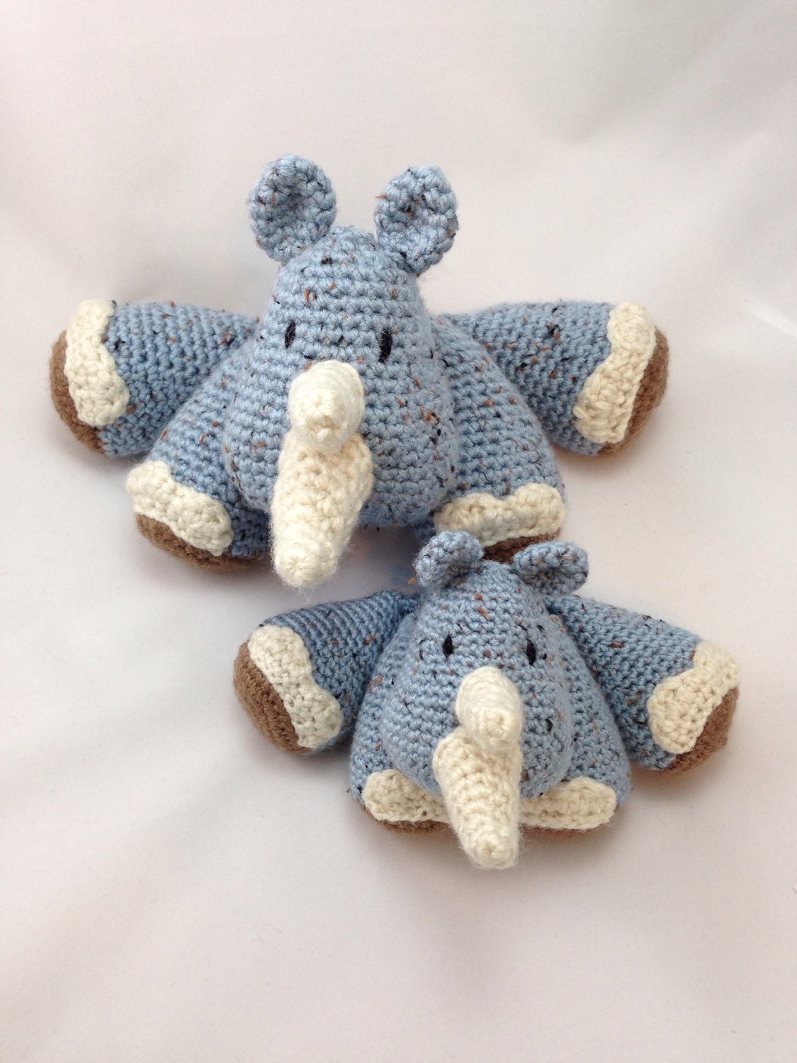 Rhinoceros Crocheted Amigurumi Doll by WickedChildCreations