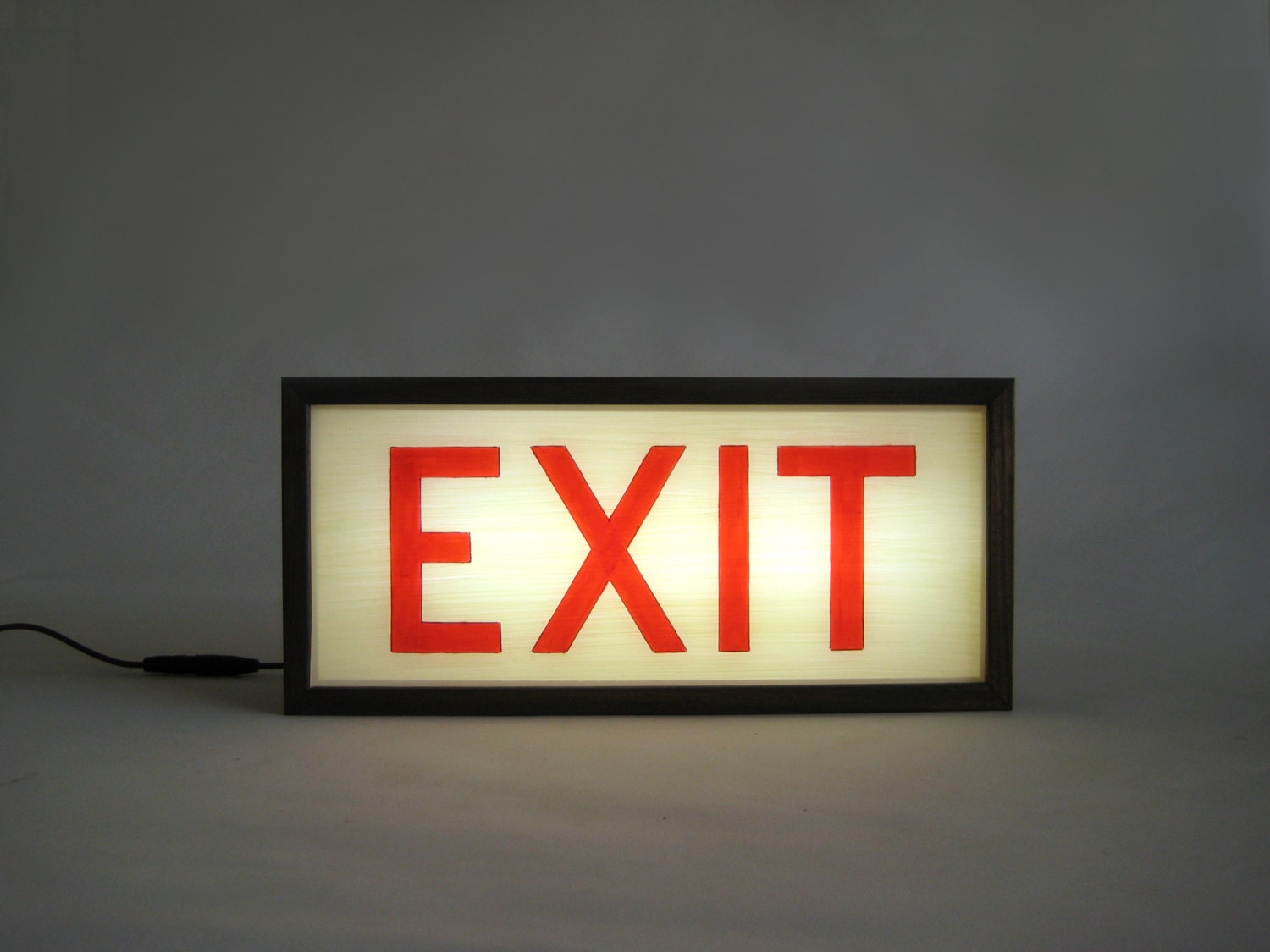 hand painted lighted vintage exit sign wooden hand painted lighted vintage exit sign wooden