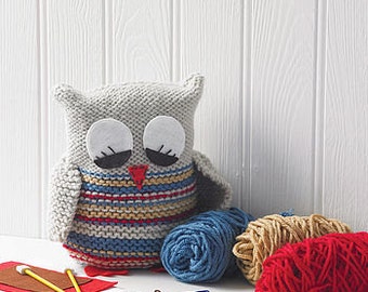 Owl knitting pattern | Etsy