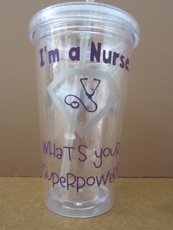 Items similar to NURSE Acrylic Tumbler with straw/ Personalized Cup